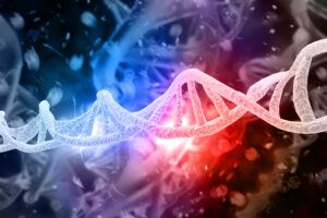 DNA Strands 3D Illustration